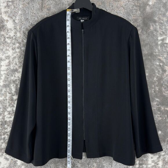 De Taille Womens Size L Fill Zip Jacket Black Long Sleeve Casual Outdoor - Picture 2 of 8